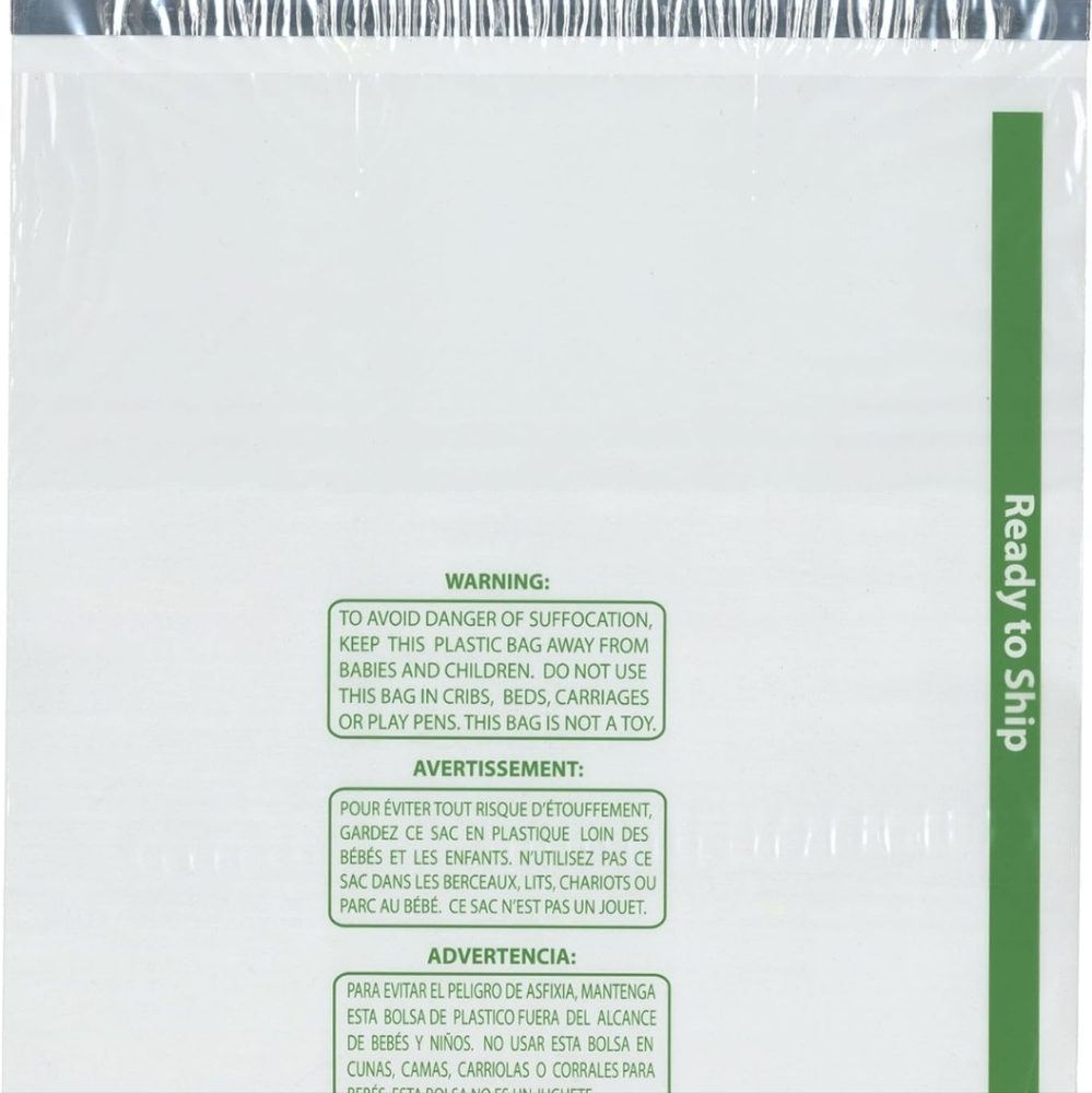 Plymor Ready to Ship 1.5 Mil Wicketed Poly Bags with Permanent Adhesive Strip an